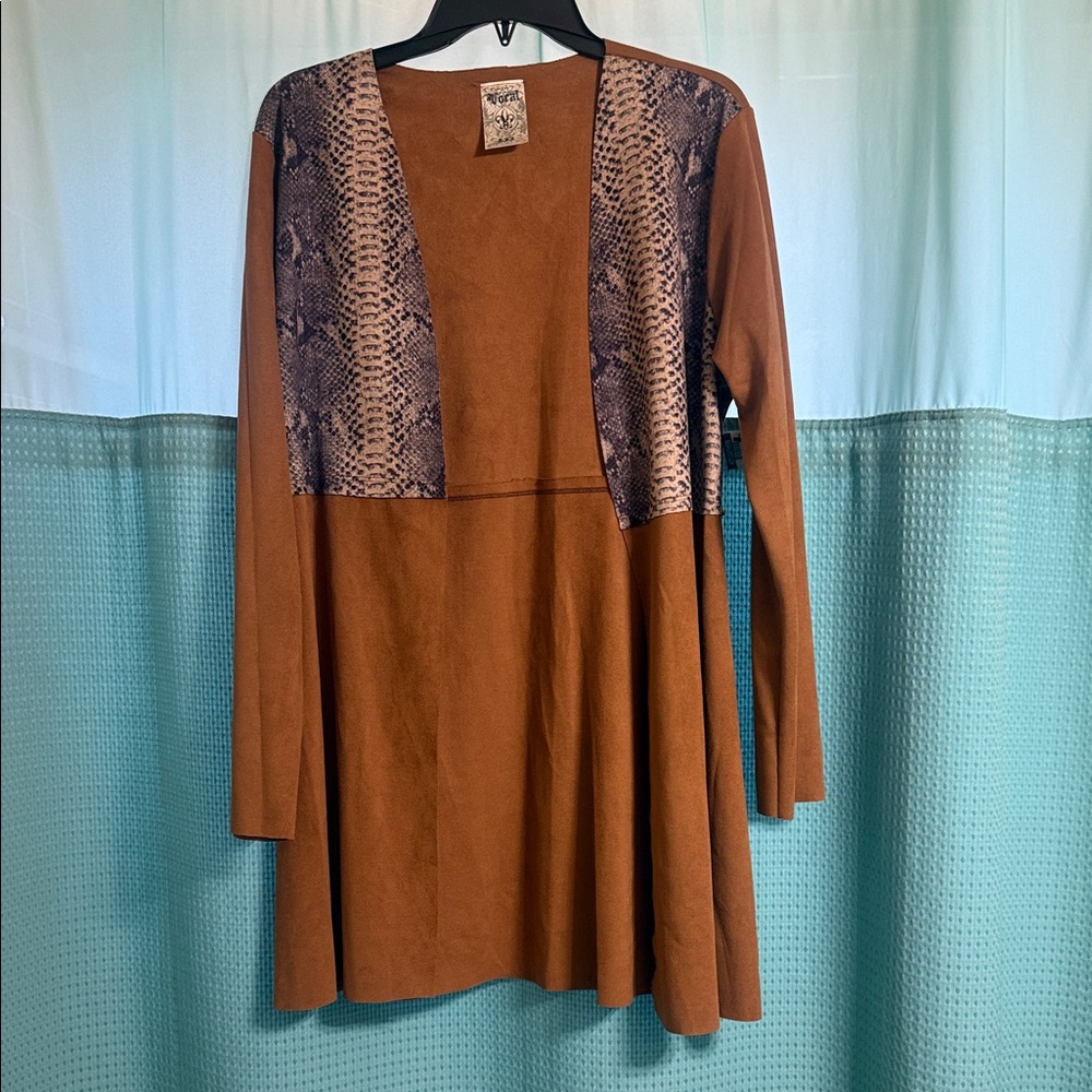 Vocal Brown and Snake Print Women's Jacket